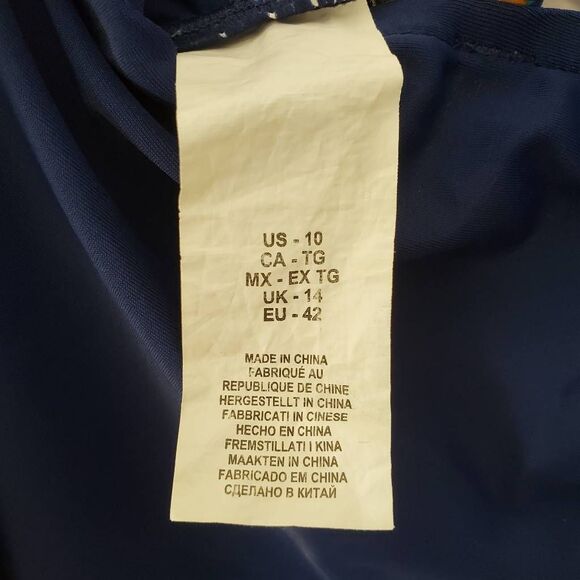 Maxine Of Hollywood Women's V-Neck Drape Front Mio One Piece Swimsuit Size 10 - Picture 9 of 13